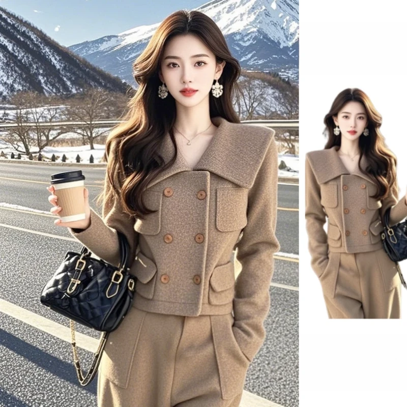 2025秋冬高级感独特超好看毛衣减龄漂亮洋气气质小香风咖色外套女