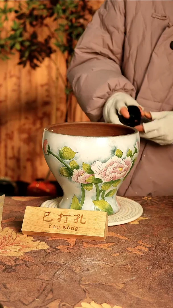 陶瓷29-190高19口20误差2已打孔孤品