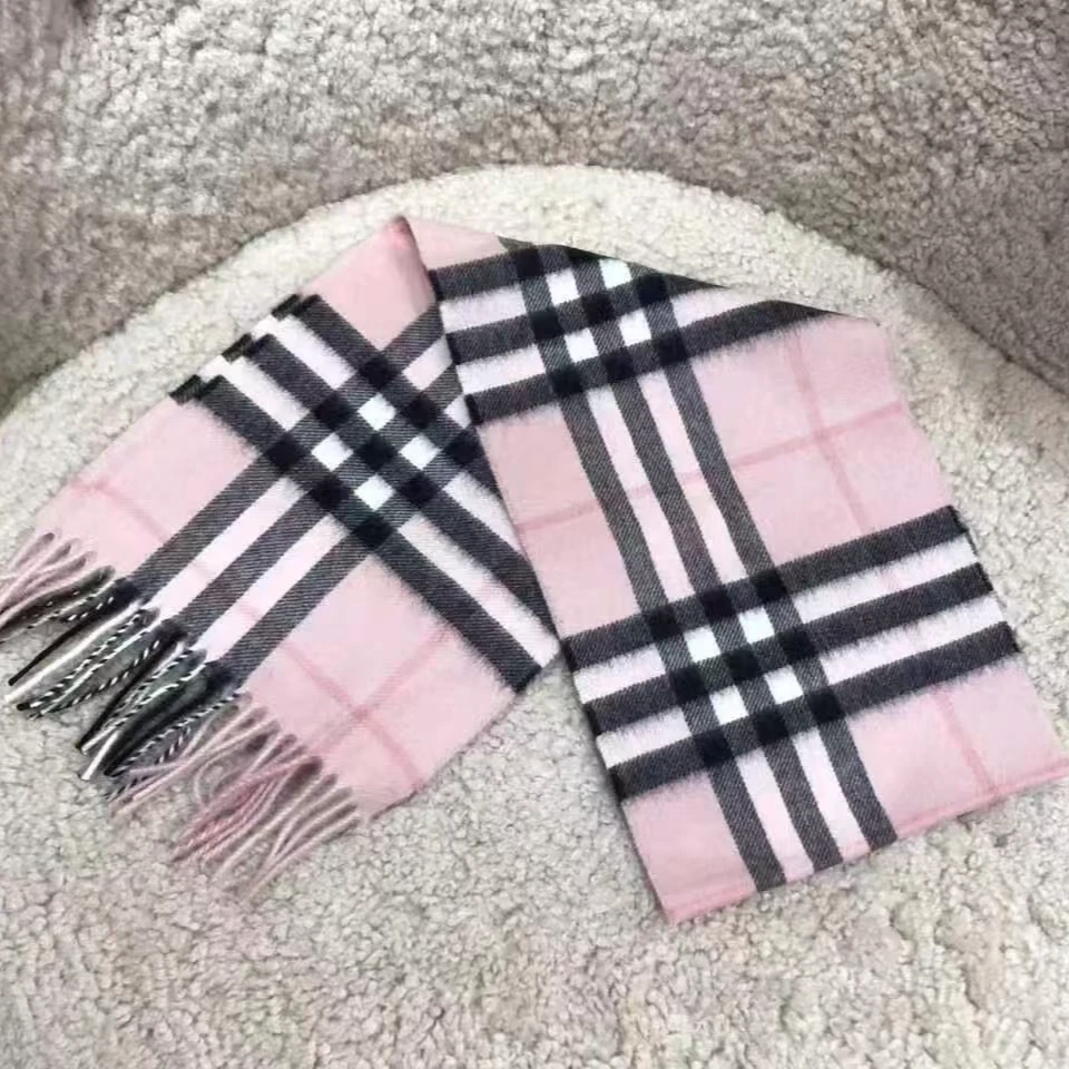 99新 BURBERRY/博柏利 蔚蓝/羊绒围巾