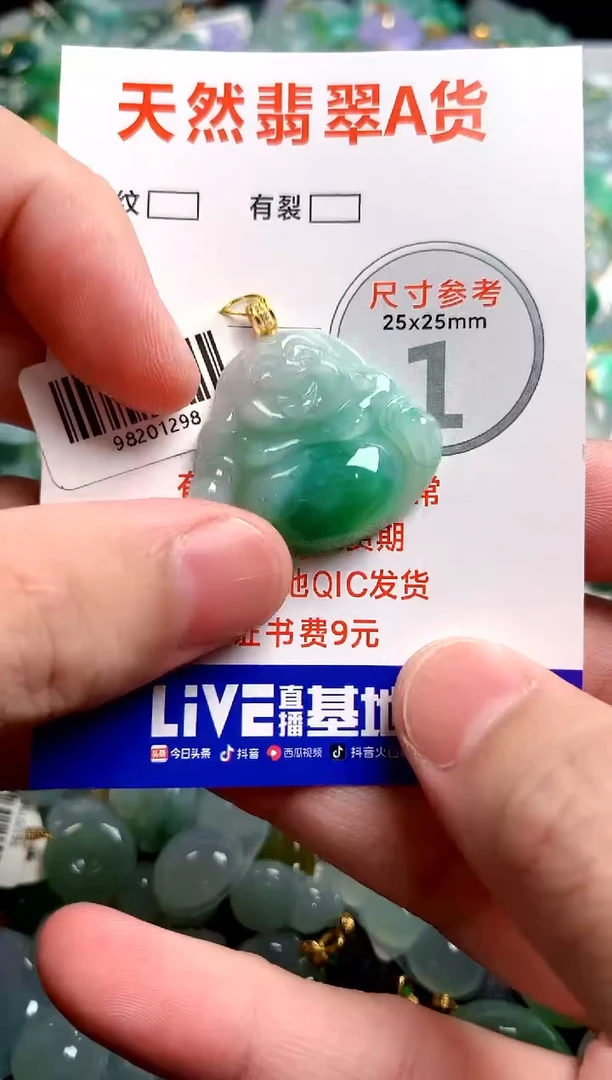 翡翠18K金镶嵌颈饰0432566808