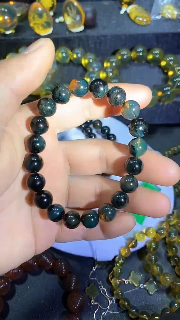 琥珀颈饰未镶嵌天然缅甸琥珀手串