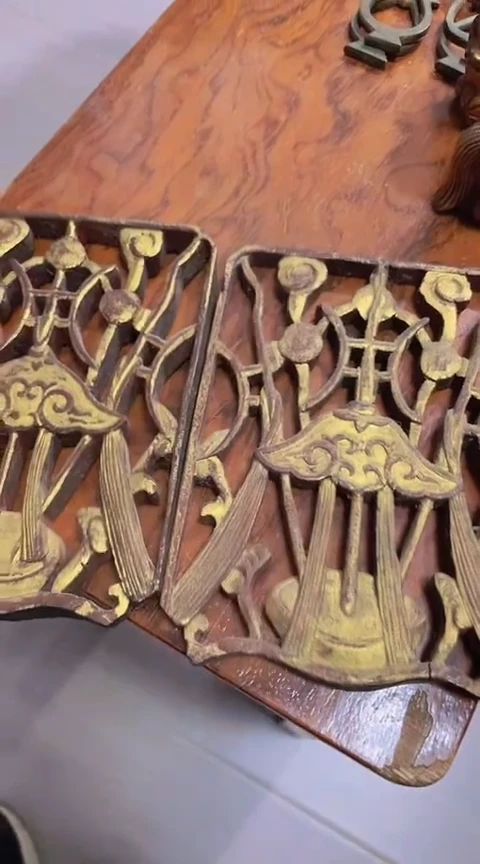 【闪购商品】香榧木一对孤品木雕140