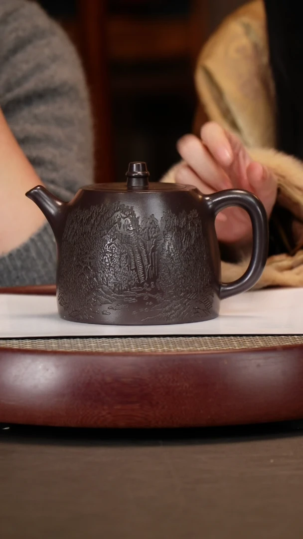 【闪购商品】紫砂茶壶汉铎+可染+章+山水+挂历