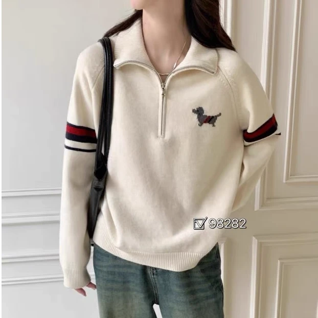 188#2025新款冬季时尚休闲显瘦开衫外套百搭宽松加厚套头毛衣女