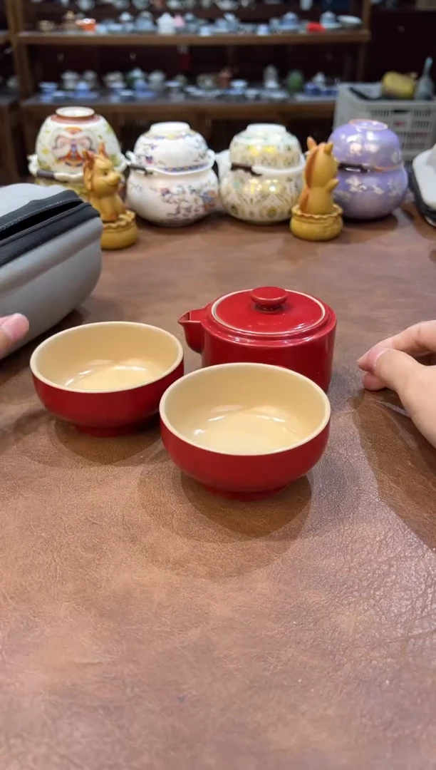 真的很便宜会开片的旅行茶具