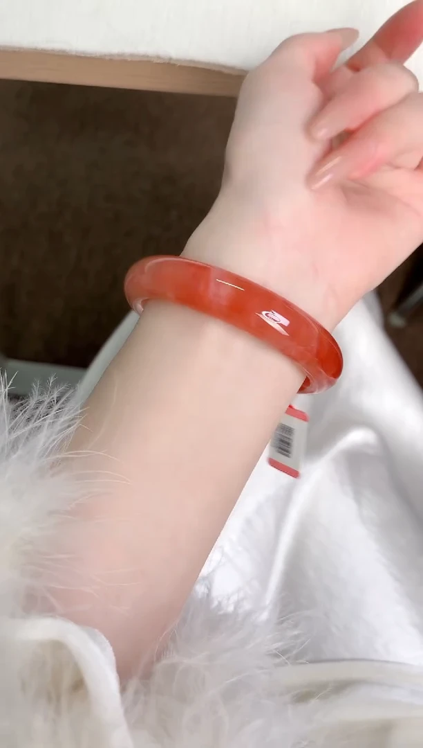 未镶嵌手镯石英质玉桃花酿31-圈口55.9-236