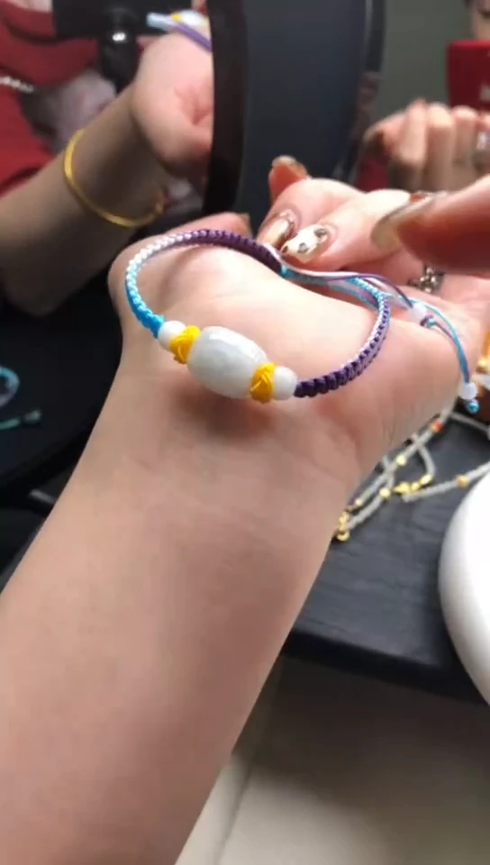 未镶嵌手链翡翠天然缅甸A货翡翠路路通手绳