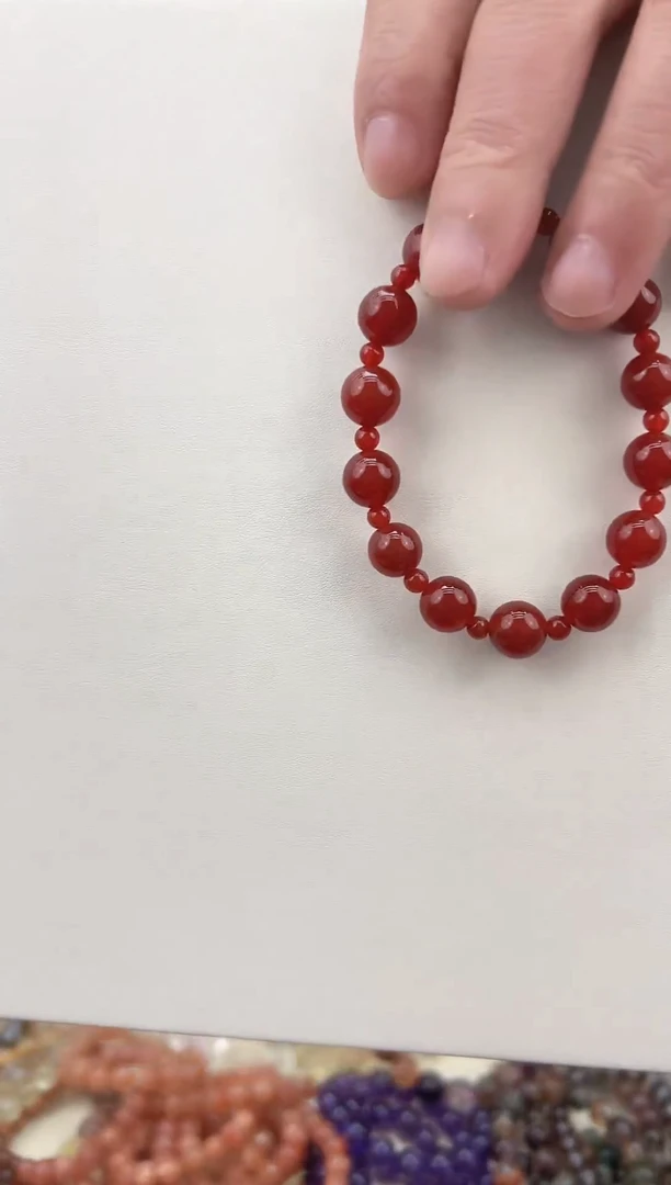 未镶嵌手链水晶天然红玛瑙露丝同款手链