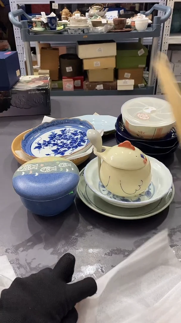 瓷片盆*满38包邮,编号:J394