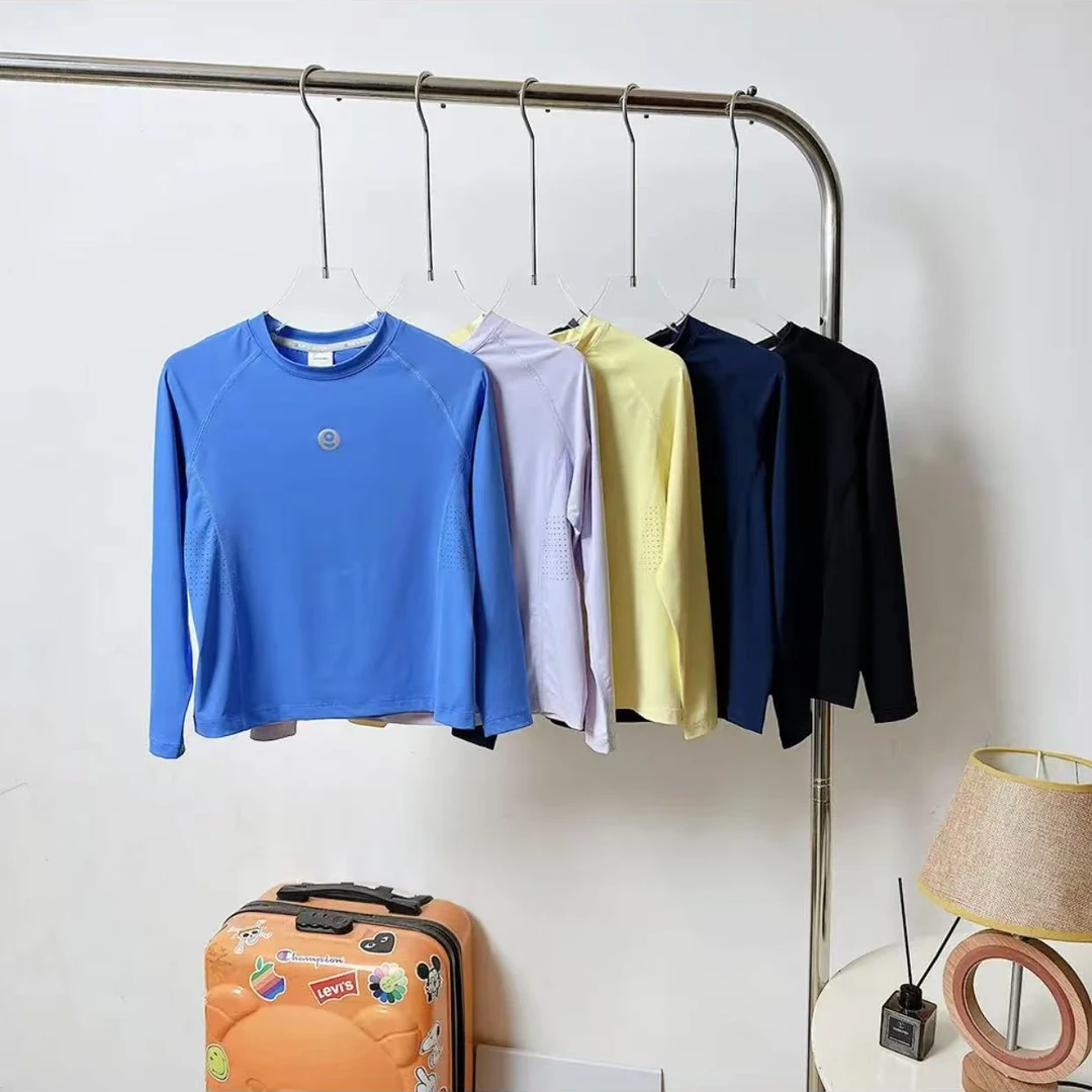 儿童速干运动长袖网眼速干长袖T恤春季新款训练打底衫 上衣