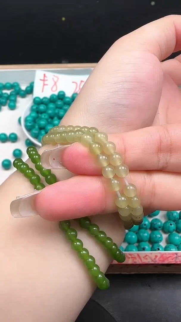 未镶嵌和田玉珠宝半成品晴水N182卡6mm散珠30颗