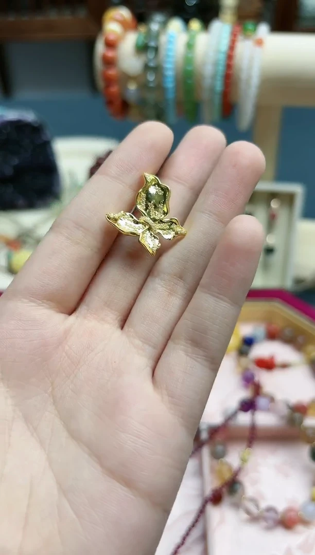 【闪购商品】18K金颈饰18k金蝴蝶吊坠*1 MY赠链