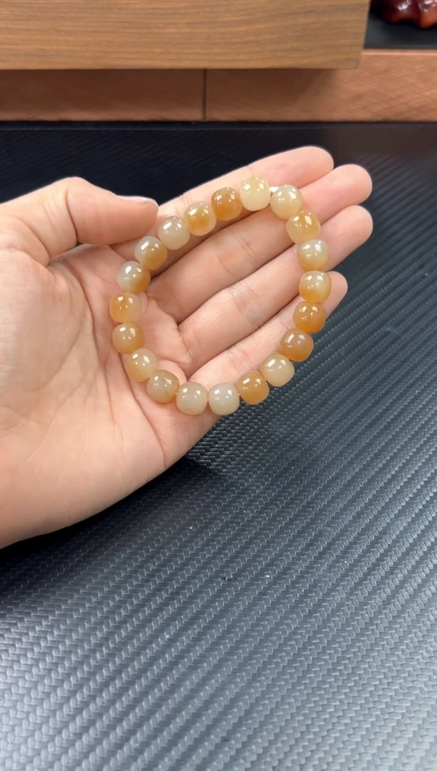 和田玉未镶嵌手串且末微色差远矿卡9*10ML