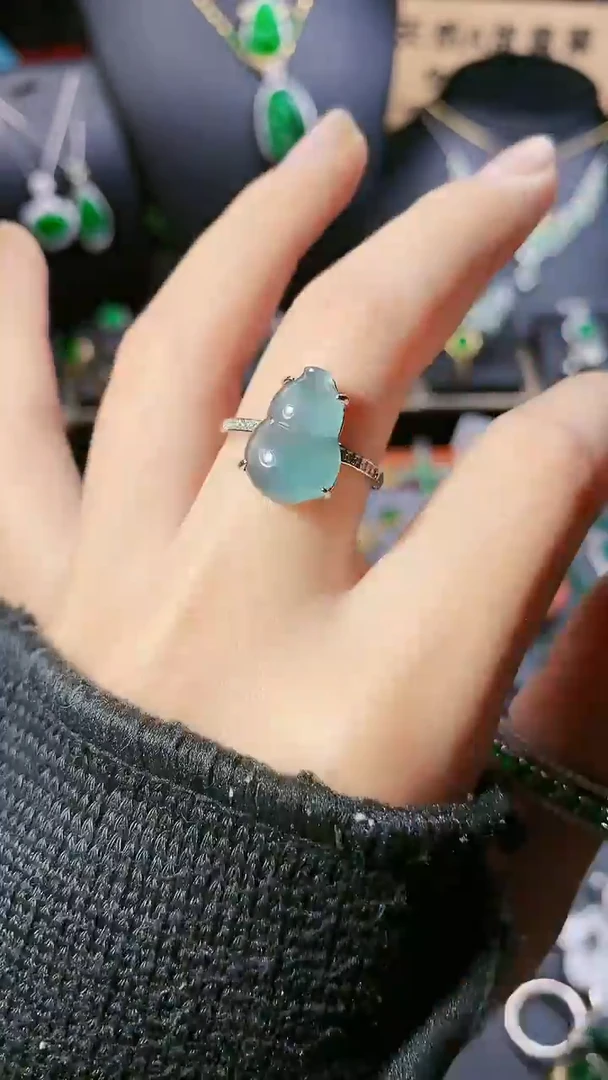 【闪购商品】翡翠戒指银S925镶嵌戒指