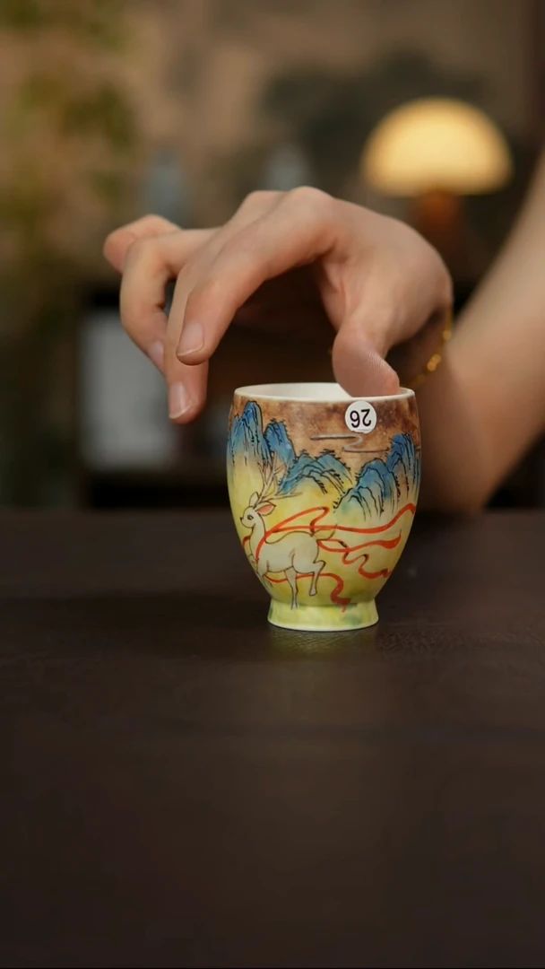 杯景德镇陶瓷杯碗柴烧多人