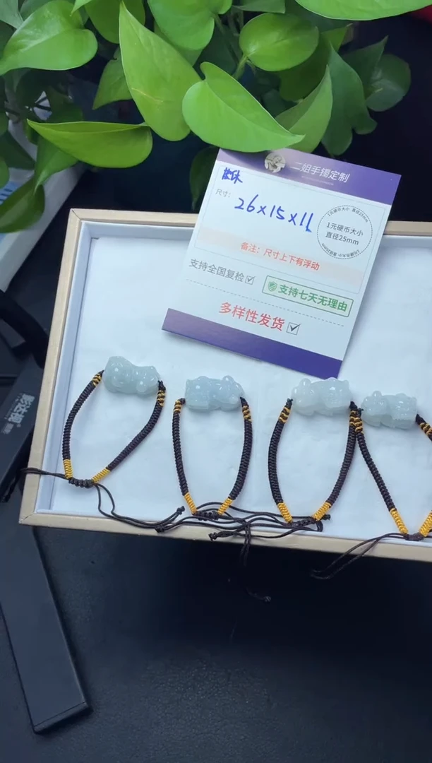 未镶嵌挂件翡翠貔貅手绳FL78多样性发其一CP配绳