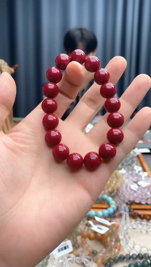 水晶手链未镶嵌小***￠朱砂