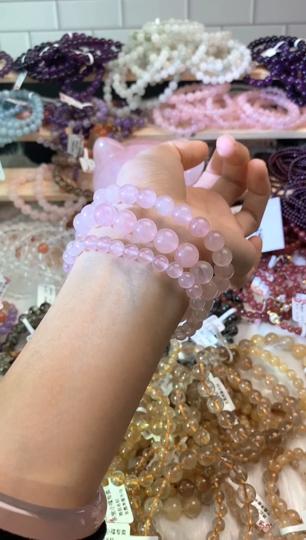【闪购商品】水晶手链未镶嵌粉水晶