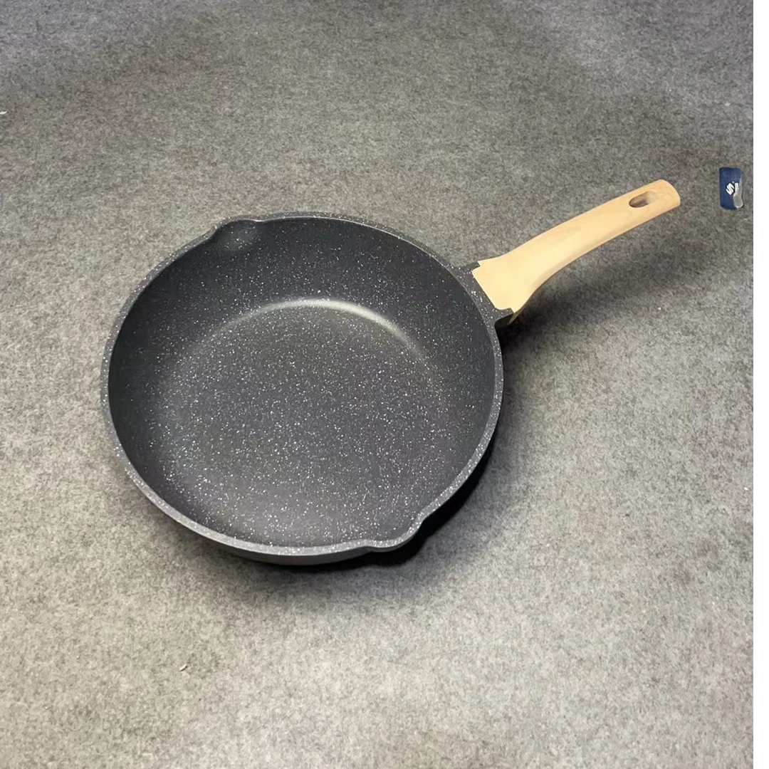 【大姜】小卡家28CM炒锅黑色不粘锅不挑灶具煎锅平底炒锅加深无盖