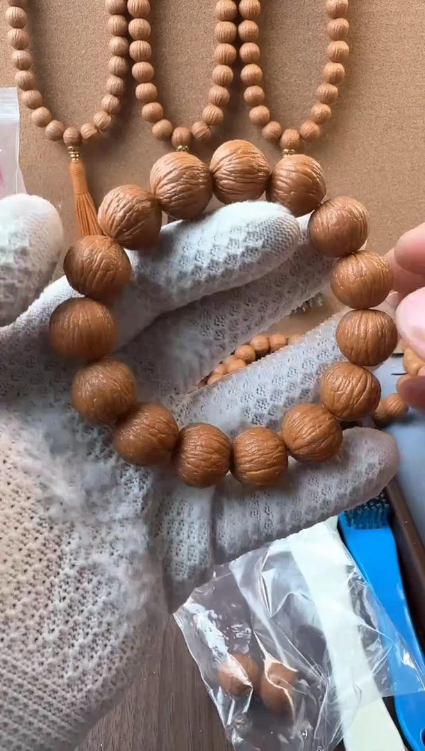 文玩核桃手串胖子猴头【三维同尺凤羽17+】1