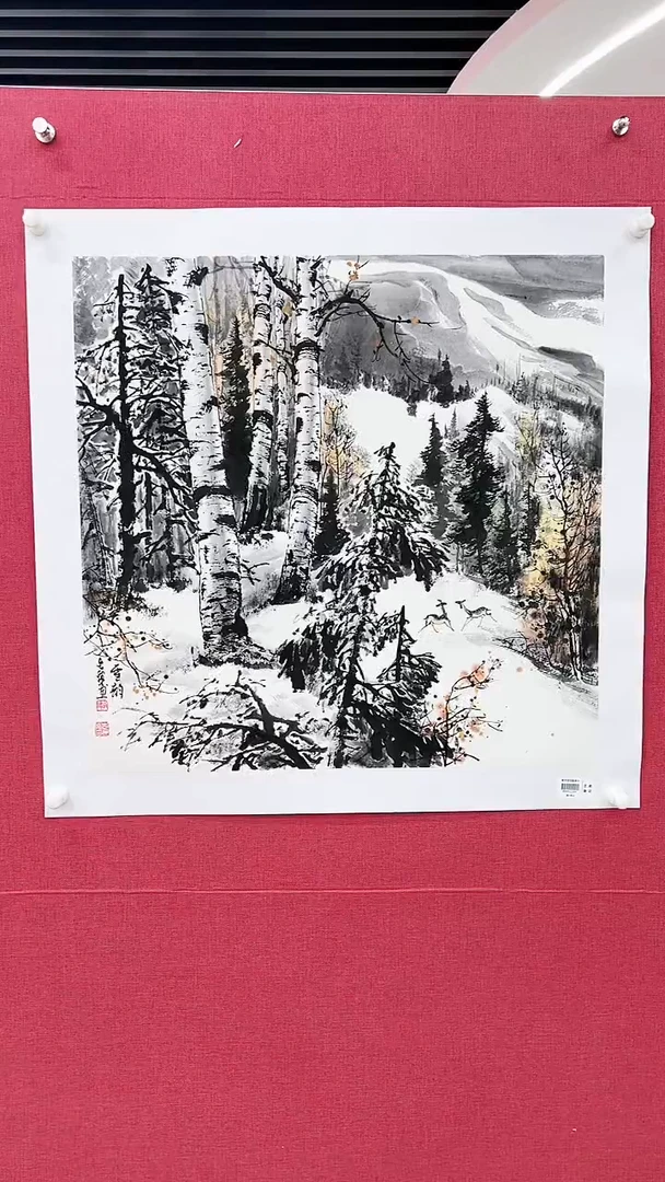 【闪购商品】绘画李长胜绘画4平尺白桦林