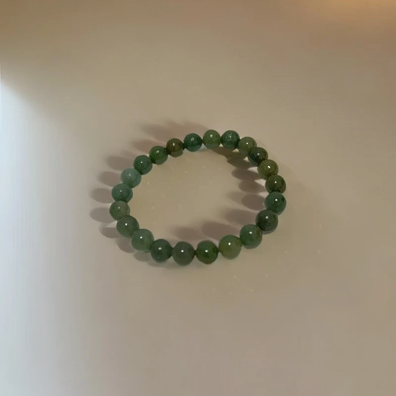 天然翡翠手串油青翡翠