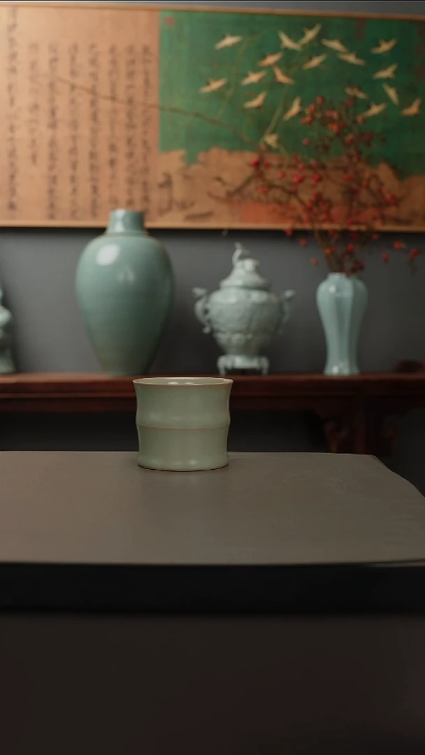 原产地原矿  竹节杯   微瑕