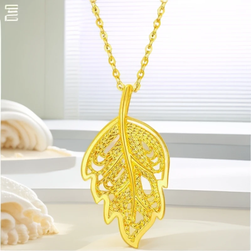 【MZ】足金 金树叶吊坠 ZBHJD921 克重多退少补