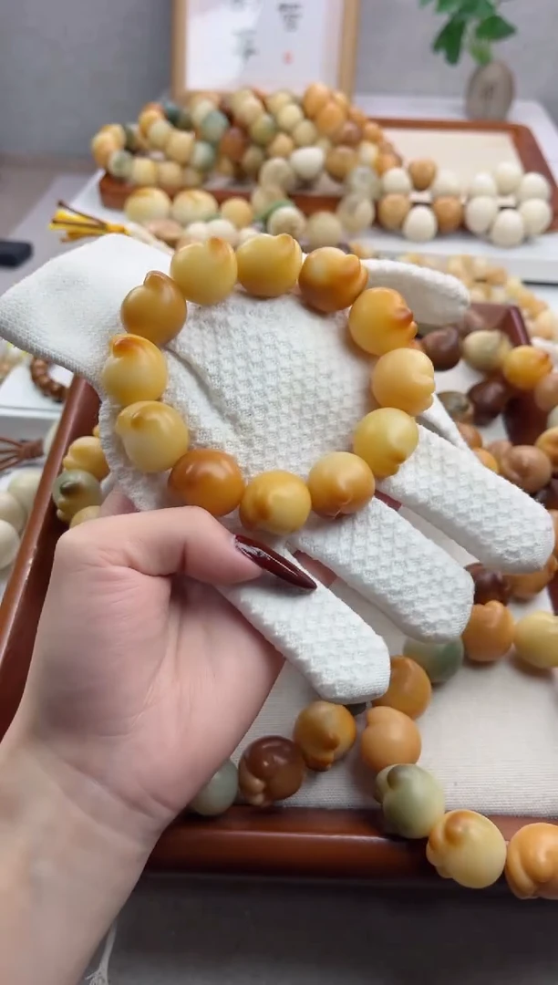 【闪购商品】菩提根/象牙果手串干磨猫爪21mm手串V58