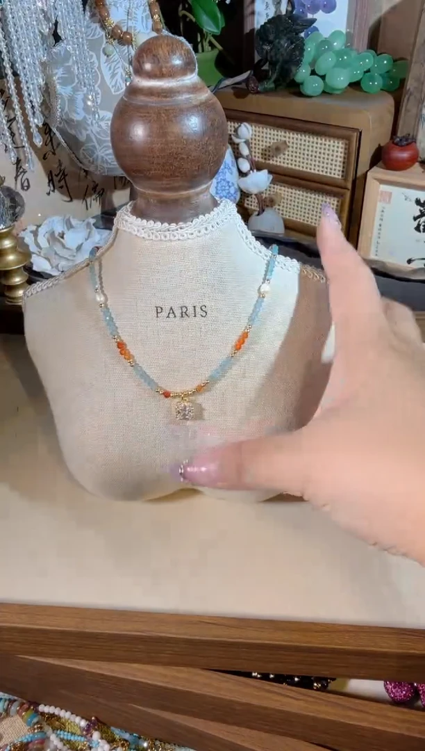 淡水珍珠合金项链768