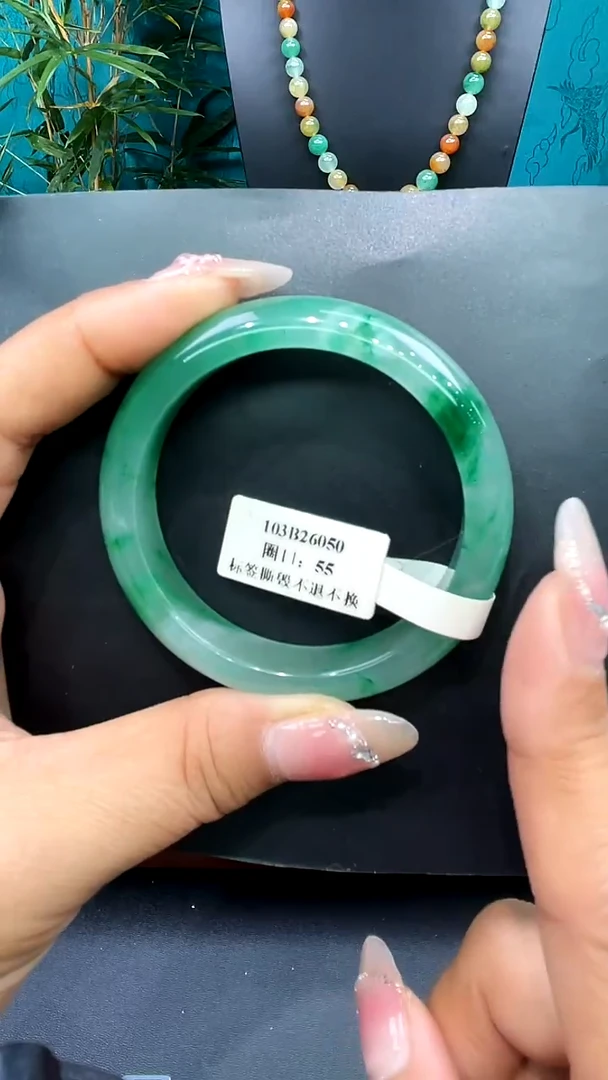 未镶嵌手镯石英质玉（非洲翠）上直播间