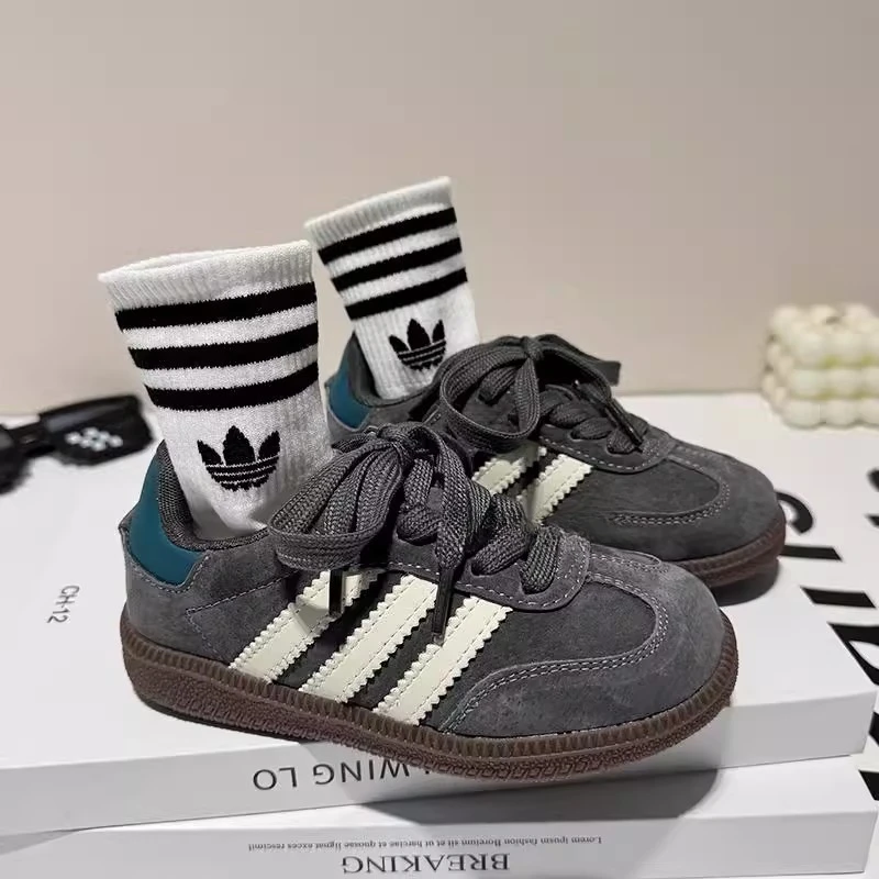 ABC儿童德训鞋运动鞋2025春秋季男童百搭透气休闲鞋女童复古单鞋