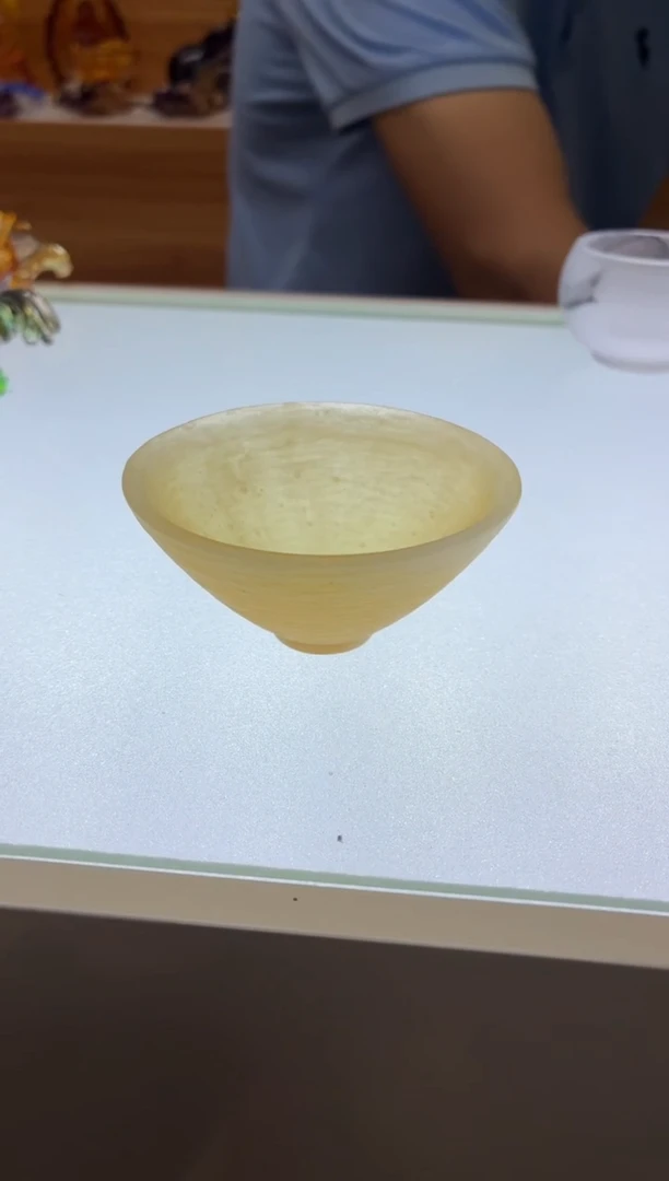 琉璃手工艺品茶杯琥珀色混烧