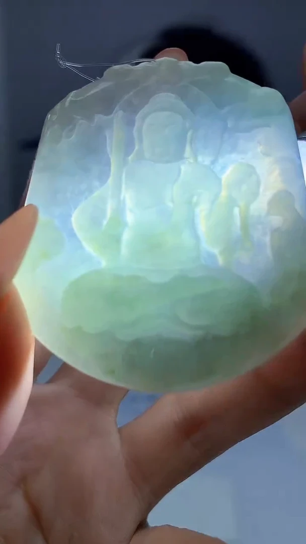 【闪购商品】定制翡翠未镶嵌4688DD-毛货挂件120