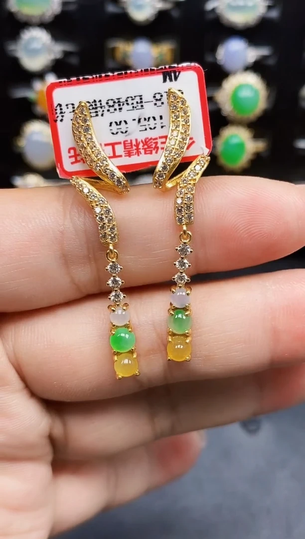 银S925镶嵌戒指翡翠8232