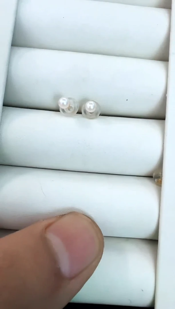 【闪购商品】海水珍珠耳饰银S925镶嵌耳钉3小小小