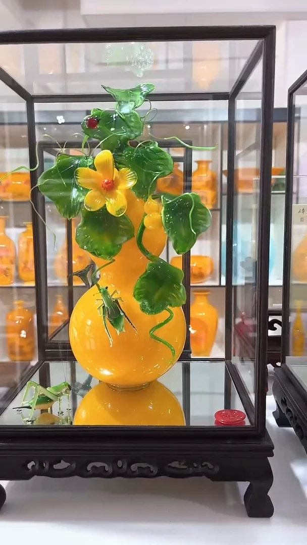 琉璃纯手工琉璃葫芦摆件