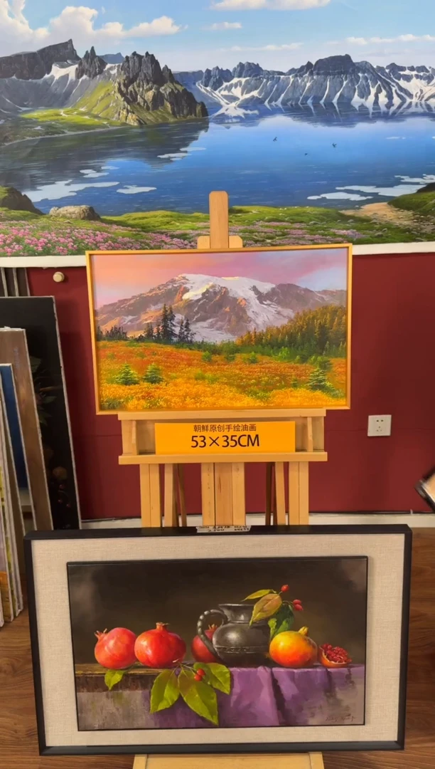 油画【3号】朝鲜原创纯手绘孤品油画