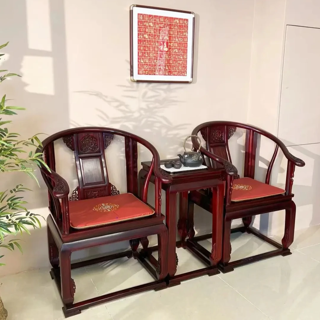 【豪华版】中式客厅家具太师椅三件套新中式古典会所家用桌椅阳台