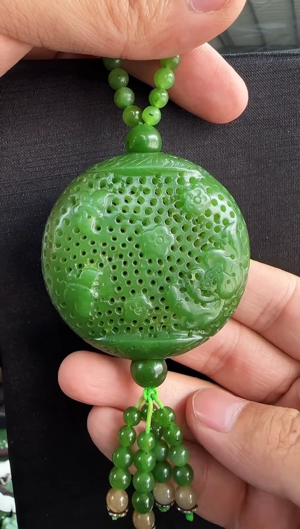【闪购商品】和田玉（碧玉）吊坠未镶嵌香囊