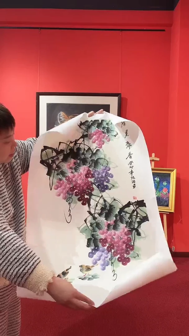 绘画4平尺花鸟作品