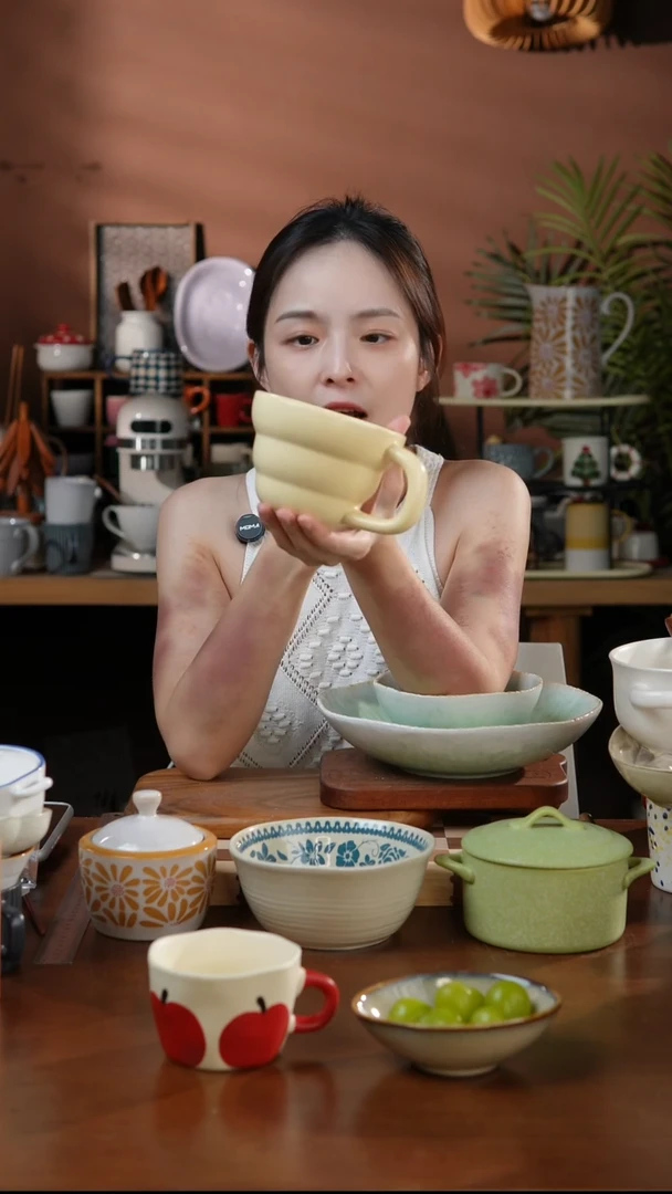 瓷片黄色葫芦水杯 微瑕 凑满20发货