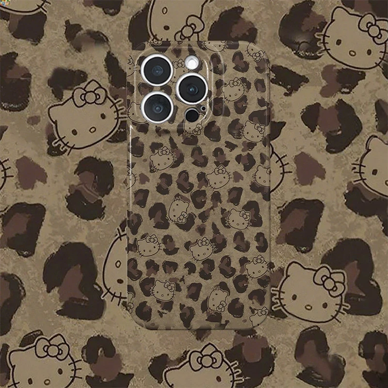 BANCA美拉德豹纹kt头适用苹果17/16pro手机壳华为vivo小米15oppo