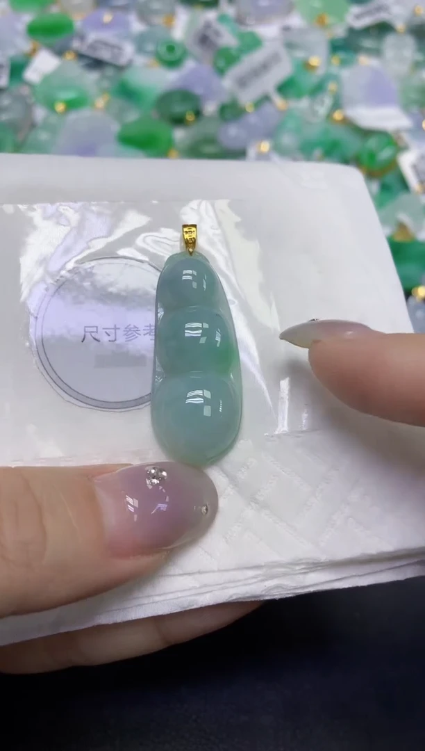 颈饰未镶嵌翡翠天然缅甸翡翠A货百元以上9元证书费自理