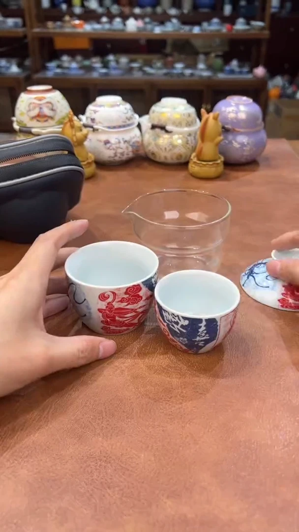 真的很便宜会开片的旅行茶具