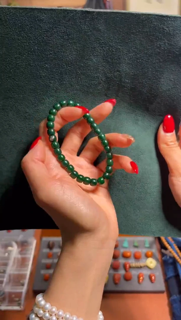 手串白玉菩提6.8mm百草供菩提根