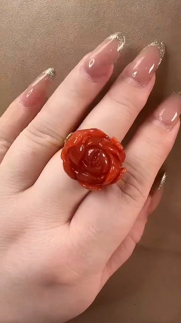 未镶嵌南红玛瑙戒指戒指