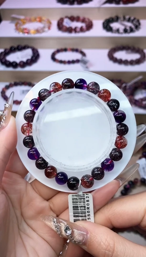 【闪购商品】水晶手链未镶嵌黑加仑超七8m+