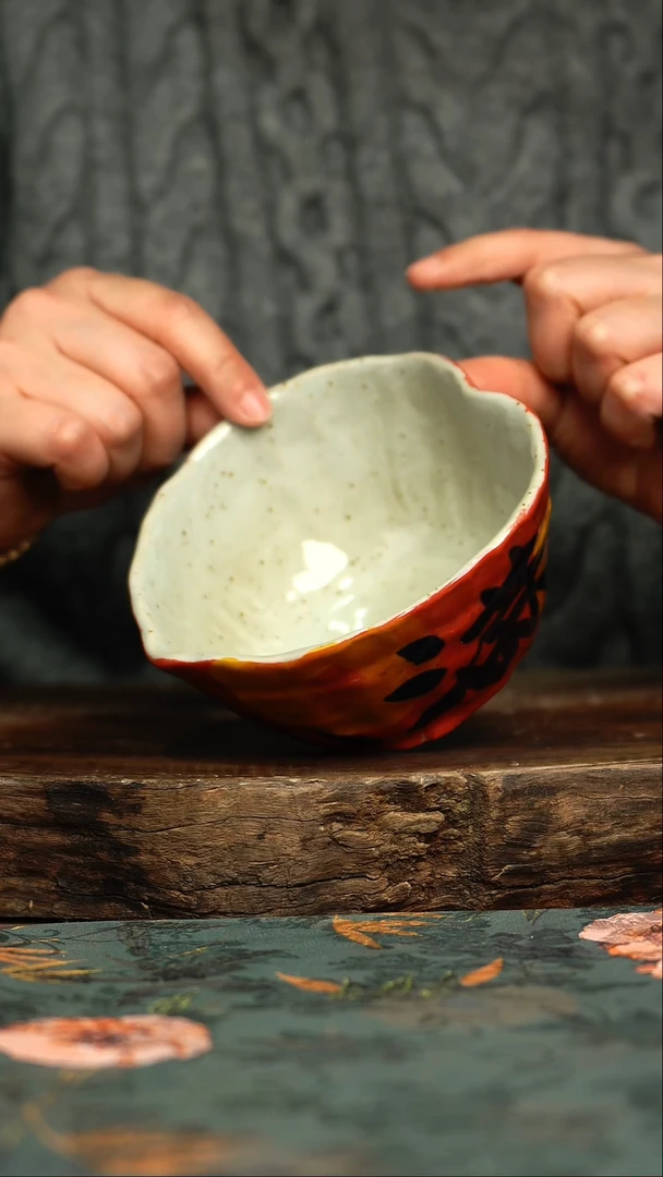 【闪购商品】杯杯釉下彩手工手绘同款陶器