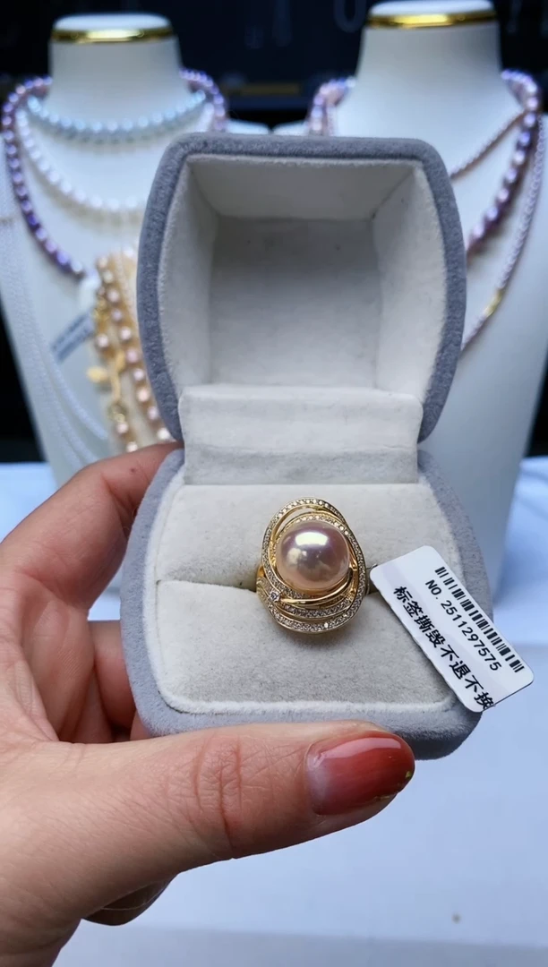 未镶嵌戒指淡水珍珠Y淡水戒指12-13